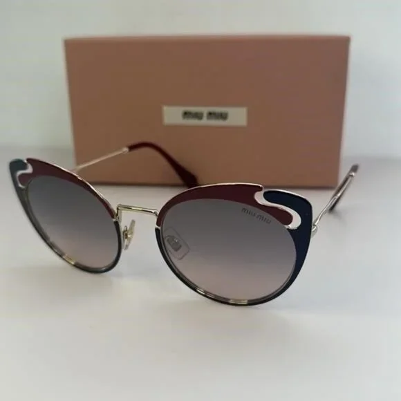 New Authentic Miu Miu MU 57TS HB5GR0* 3N Metal Women Noir  display picture 1